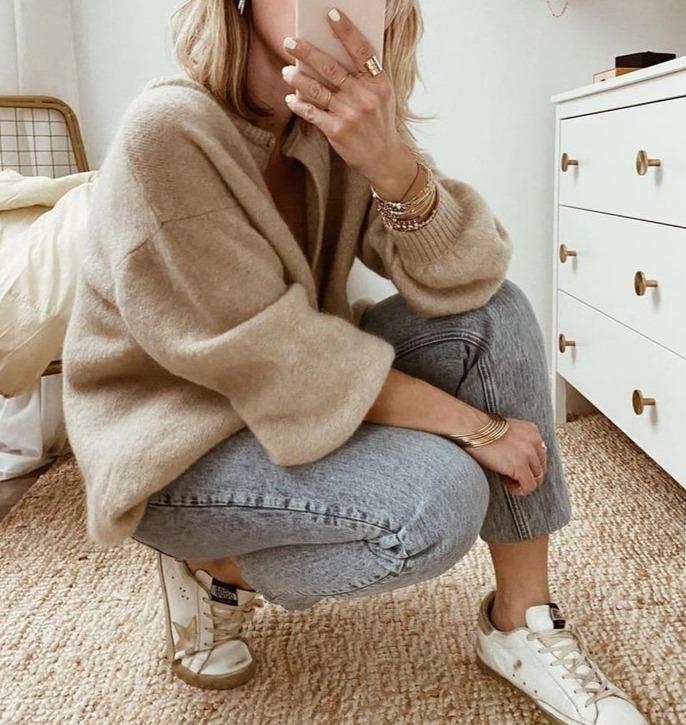 Geknoopte Cardigan Dames – Stijlvolle gebreide trui voor herfst en winter