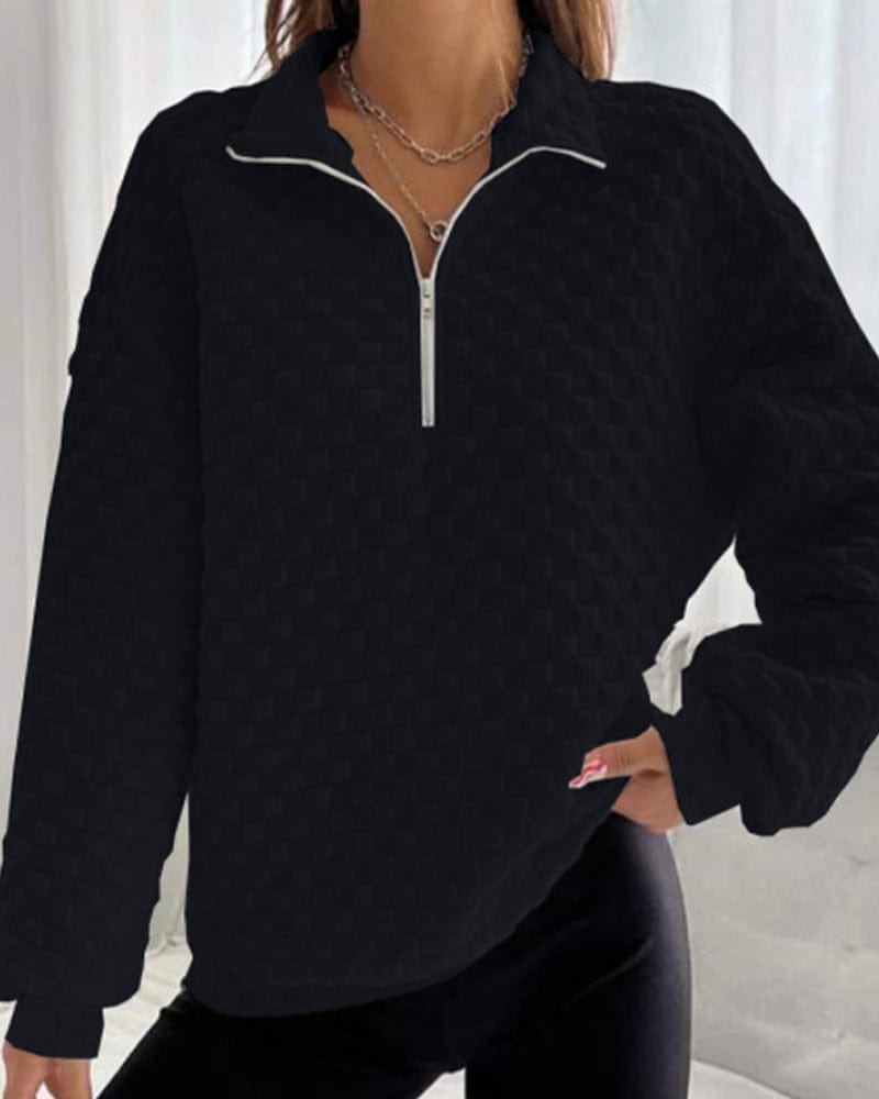 Dames pullover met rits - Comfortabele en stijlvolle trui voor dames