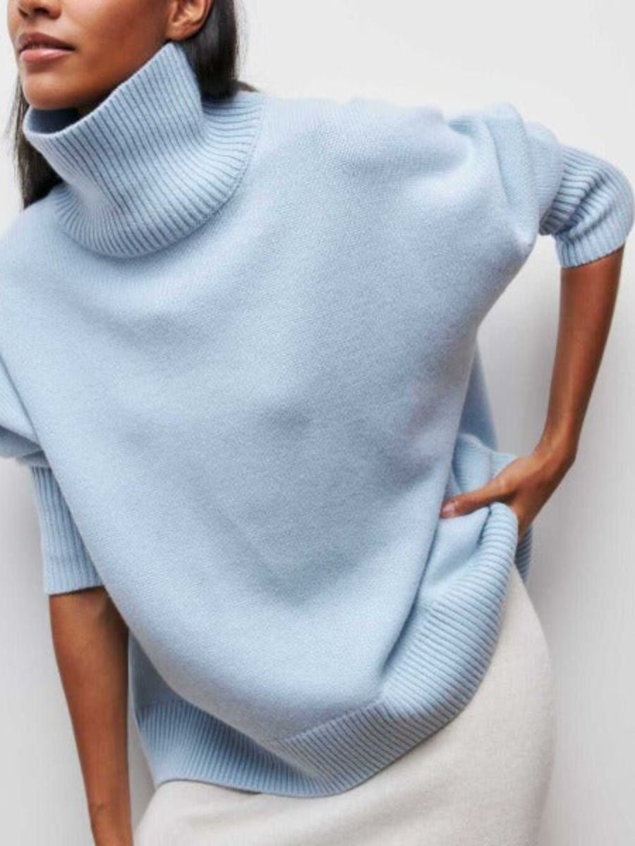 Rollneck trui dames – Warme gebreide trui met lange mouwen en casual stijl