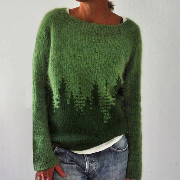 Retro Dames Pullover – Comfortabele en Stijlvolle Trui voor Herfst