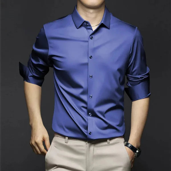 Langarmshirt voor Heren – Kraag T-shirt van Katoen, Casual en Comfortabel