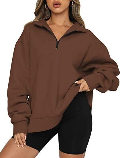 Casual Dames Trui - Zip-up Trui van Ademend Katoen voor Elke Gelegenheid