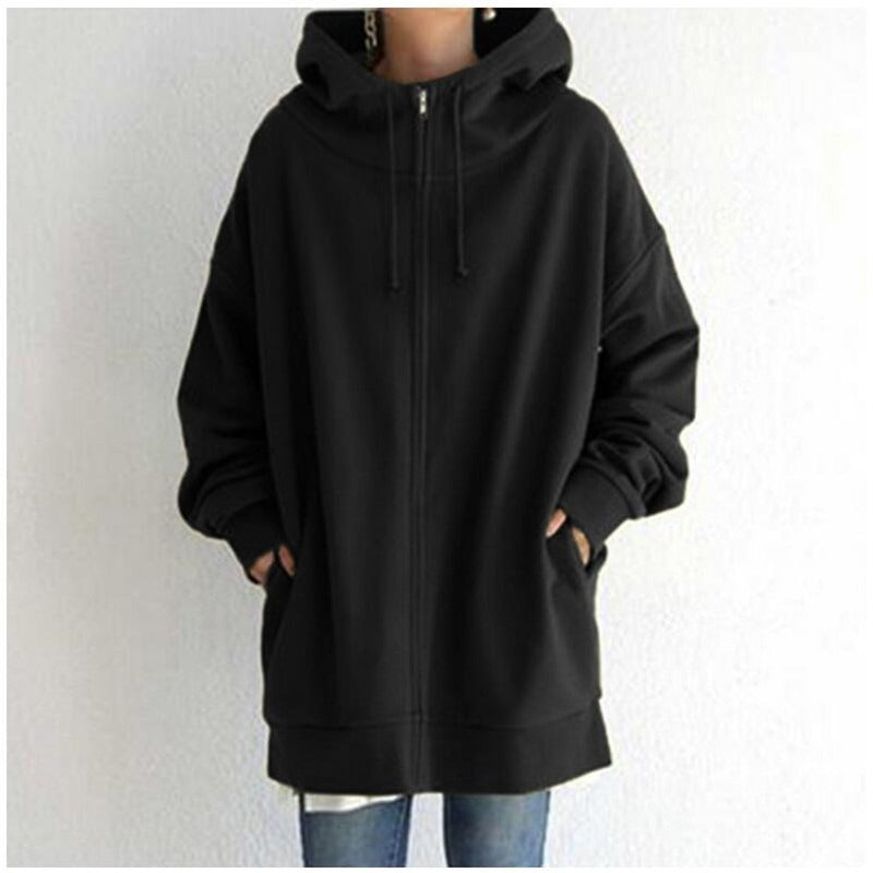 Kapuzenjacke Dames – Lange en comfortabele hoodie voor casual stijl