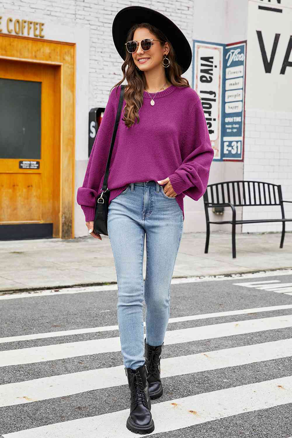 Ronde hals trui dames – Klassieke gebreide trui voor casual en elegante looks