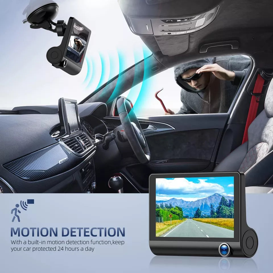 4 Inch Aanraakscherm Dashcam Voor en Achter