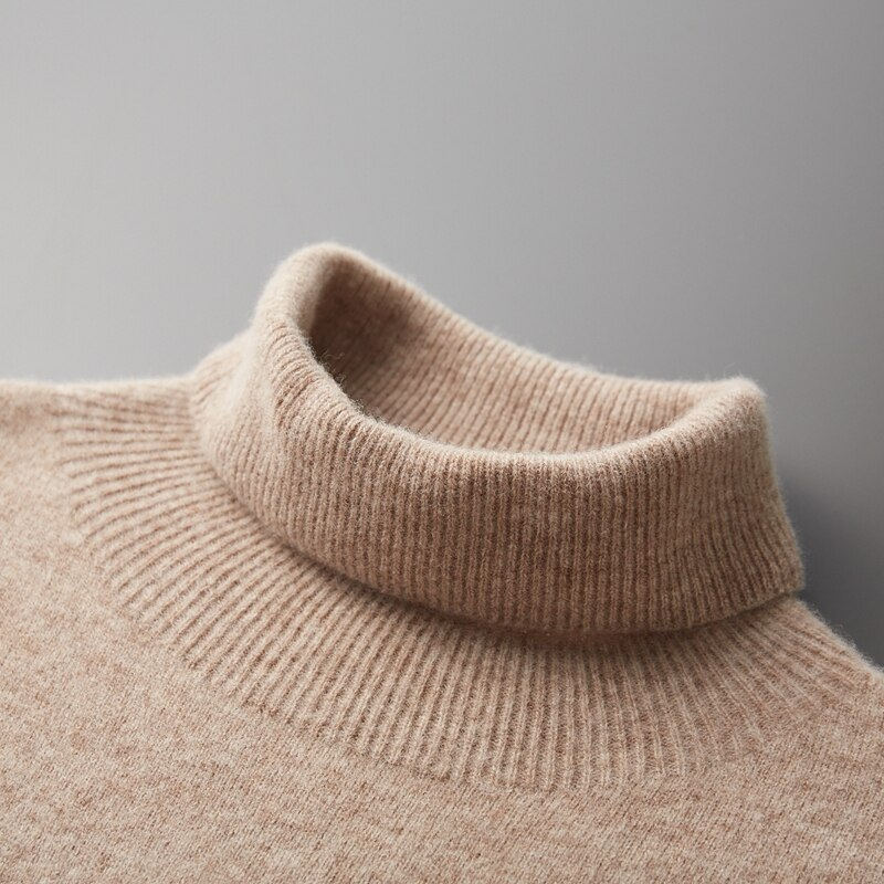 Heren Rollkragenpullover – Stijlvolle trui van zachte wol voor heren