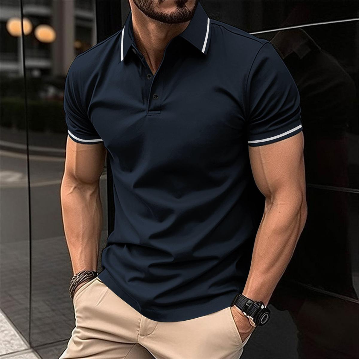 Korte Mouw Polo Hemd Heren – Stijlvol Poloshirt Katoen voor Casual en Sportief Gebruik