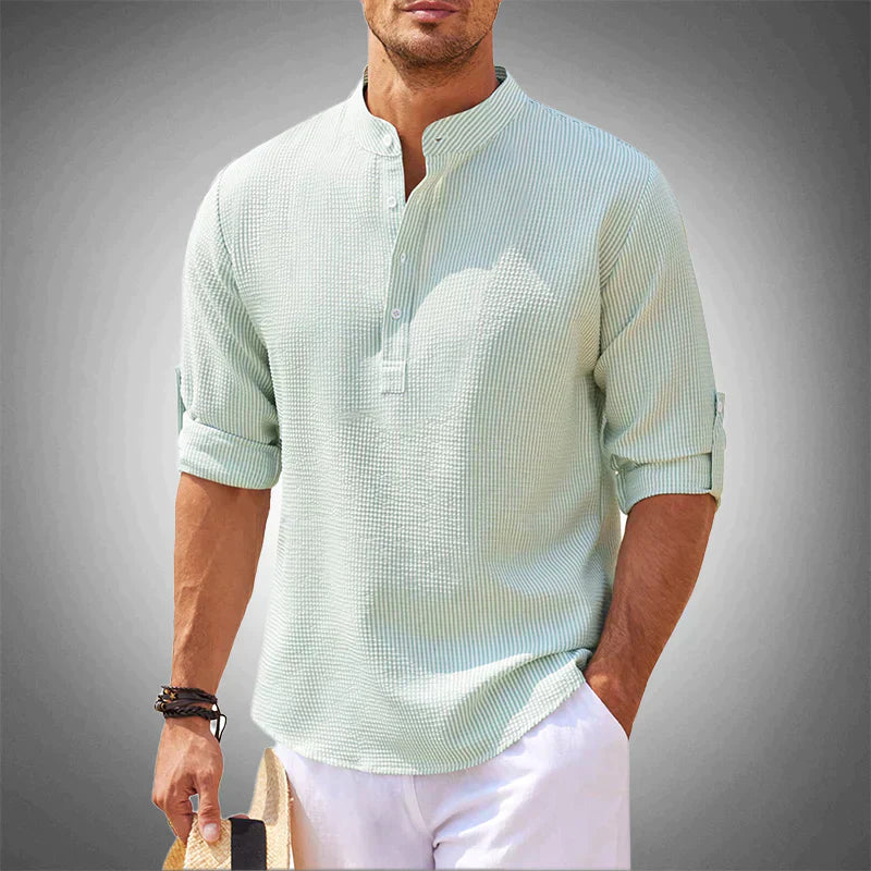 Henley Shirt Heren – Lichtgewicht en Comfortabele Korte Mouwen T-shirt