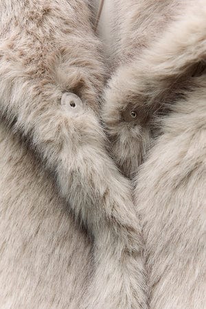 Dames Mantel Pluizig – Luxe Fleece Jasje voor Koude Dagen