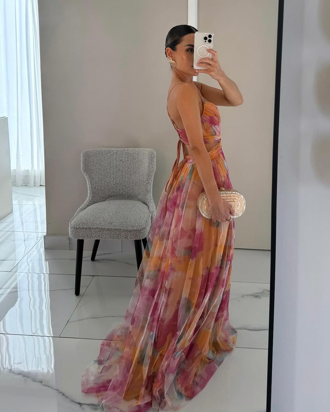 Giselle – Elegante jurk met bloemenprint voor speciale gelegenheden