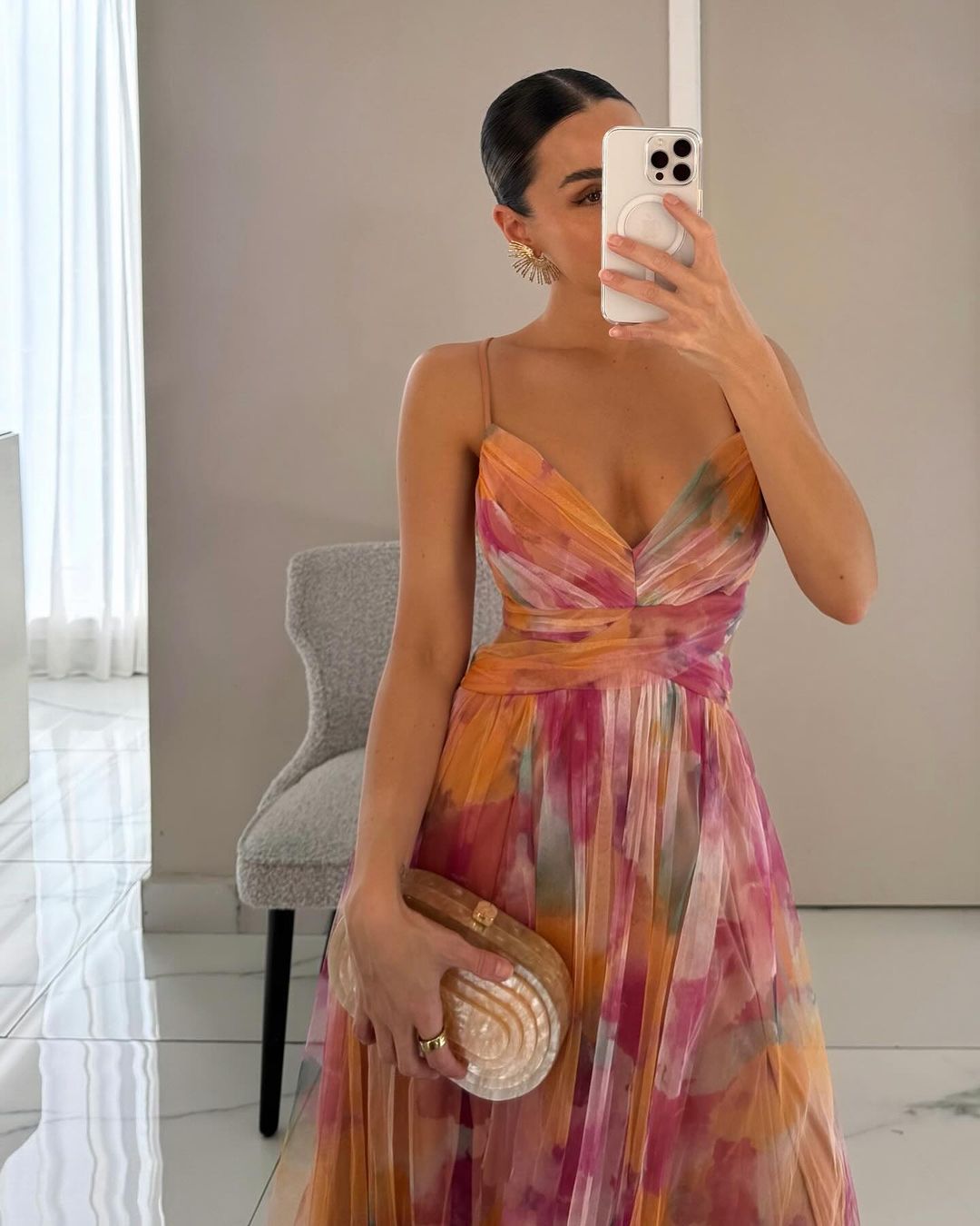 Giselle – Elegante jurk met bloemenprint voor speciale gelegenheden