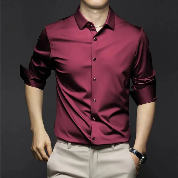 Langarmshirt voor Heren – Kraag T-shirt van Katoen, Casual en Comfortabel