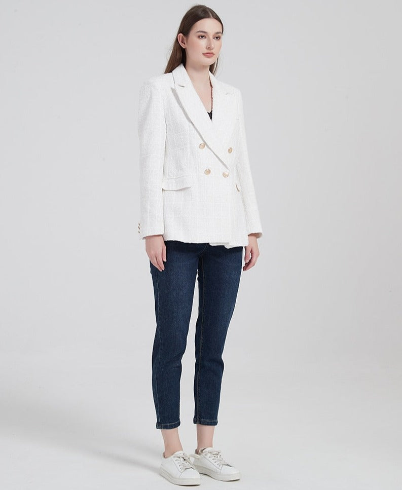 Dubbelrijige Blazer Dames – Elegante Blazer voor Feestelijke Gelegenheden