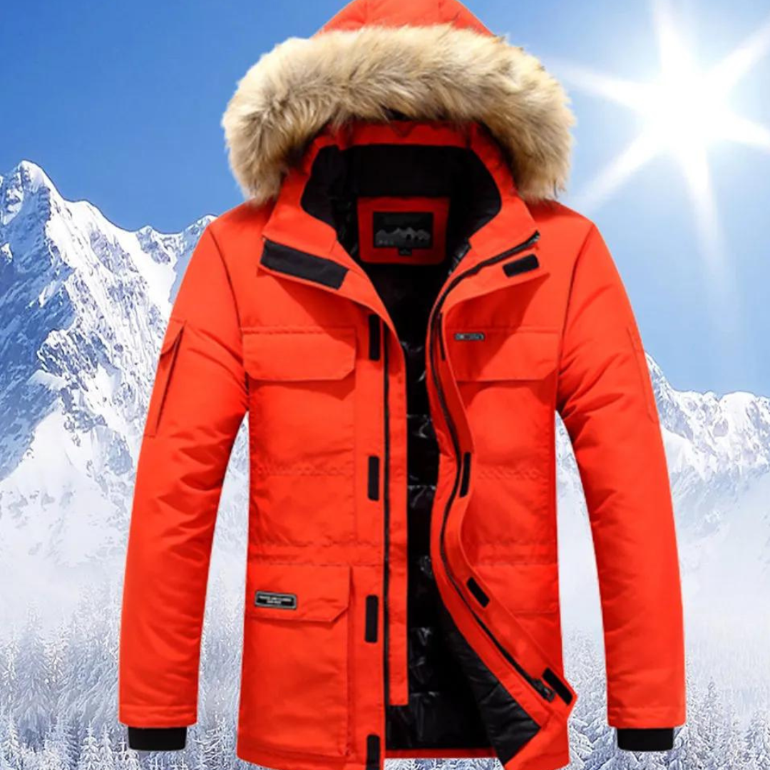Heren Winter Parka Jas – Warme waterdichte parka met capuchon en zakken