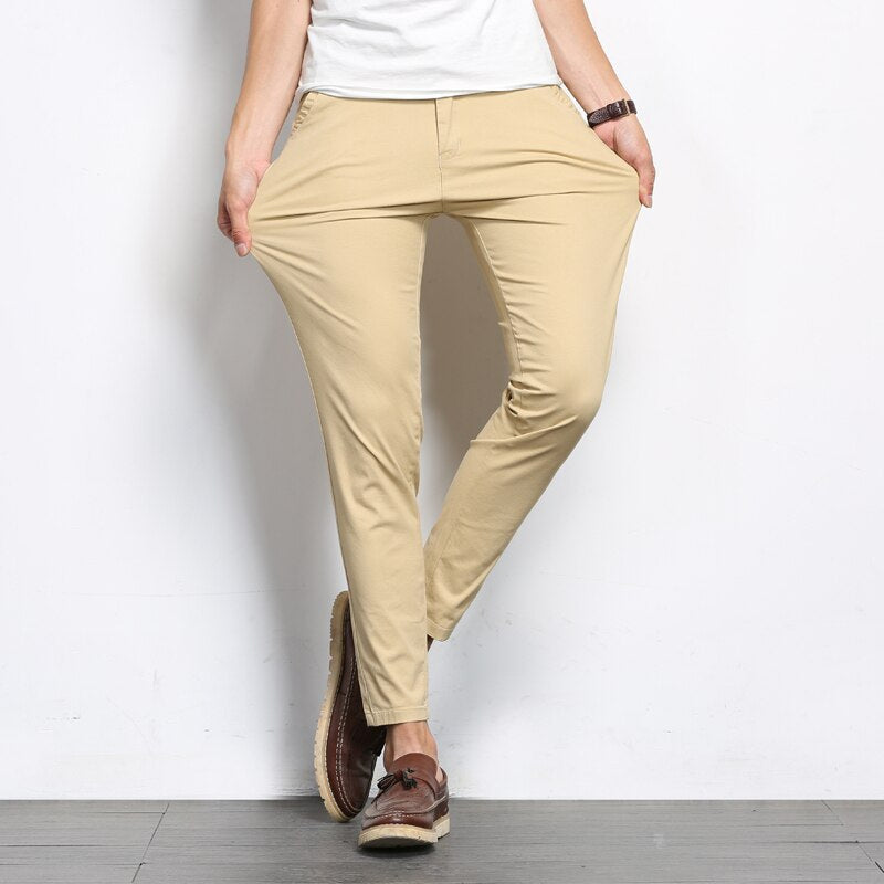 Slim-Fit-Broek Heren – Stijlvolle Slim-Fit Chino van Katoen voor Casual en Formeel Gebruik