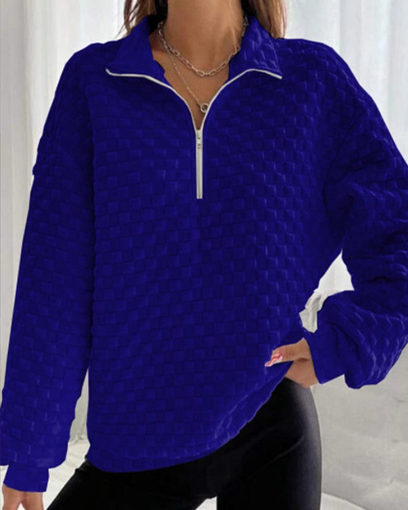 Dames pullover met rits - Comfortabele en stijlvolle trui voor dames