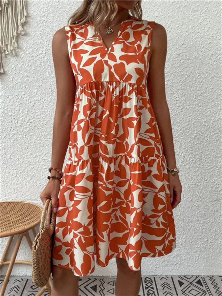 Zomerjurk dames – Elegante jurk met bloemenprint, luchtig en comfortabel