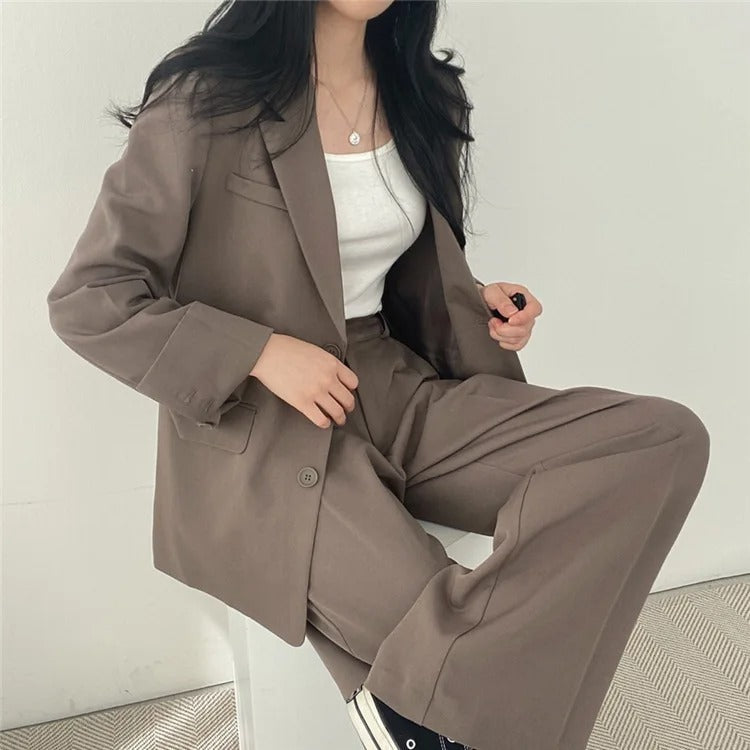 Blazer Dames – Elegante Rechte Broek voor Kantoor en Feestelijke Gelegenheden
