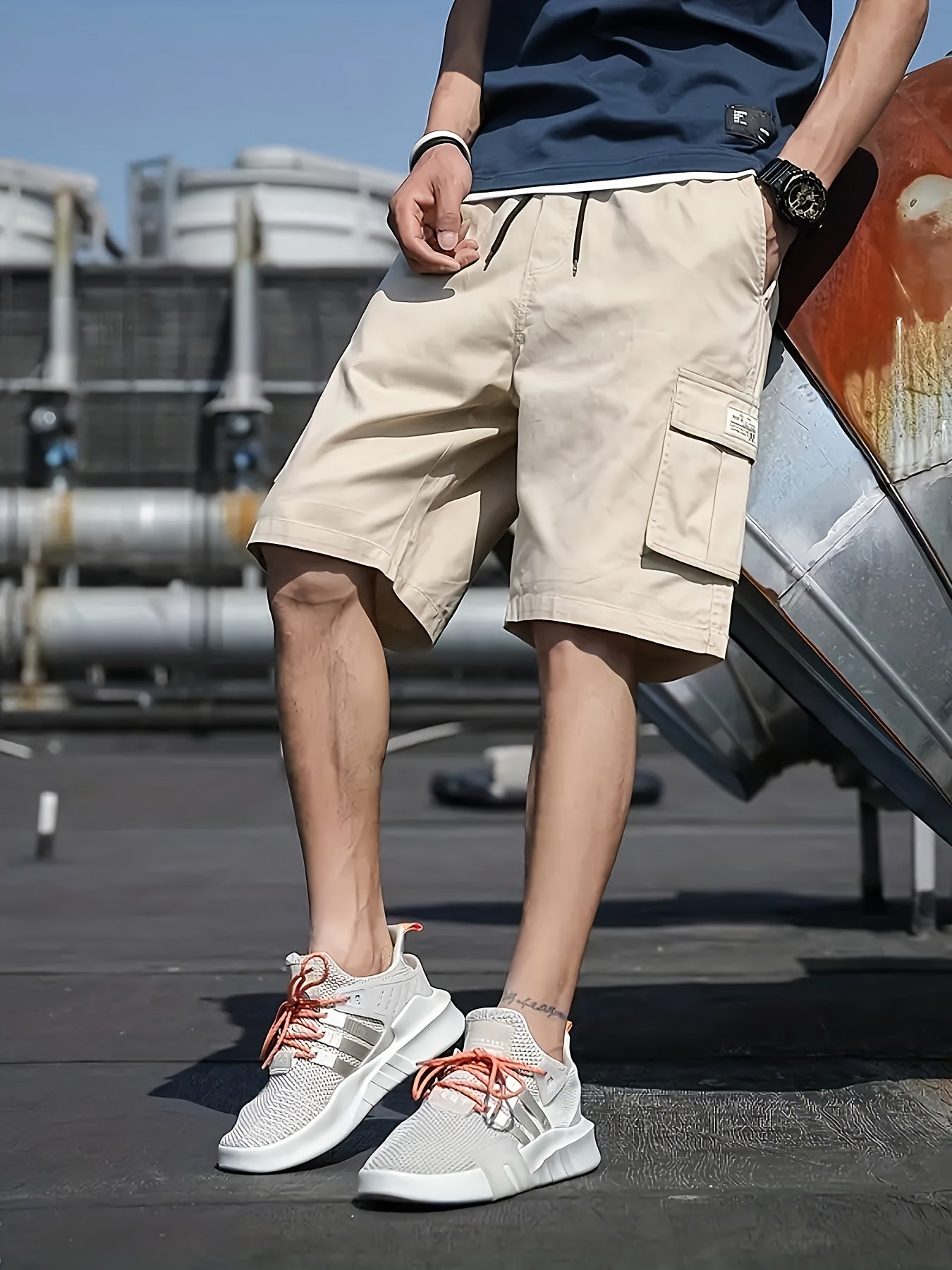 Heren Cargo Shorts – Comfortabele en veelzijdige korte broek van katoen met zakken