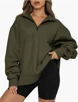 Casual Dames Trui - Zip-up Trui van Ademend Katoen voor Elke Gelegenheid