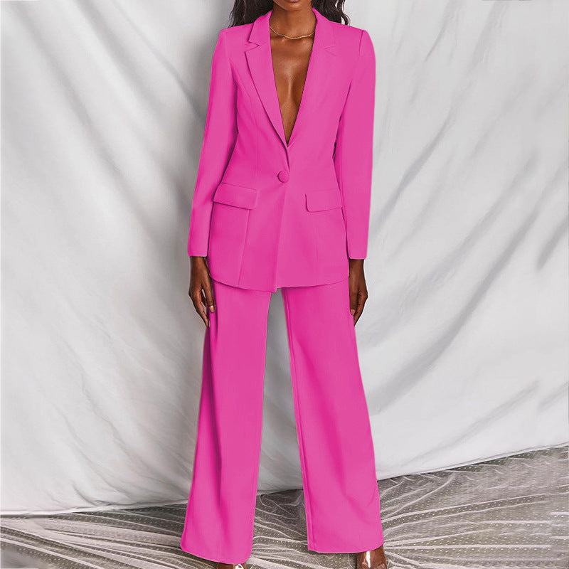 Blazer en Broekset Dames – Elegante Set voor Feestelijke en Zakelijke Gelegenheden