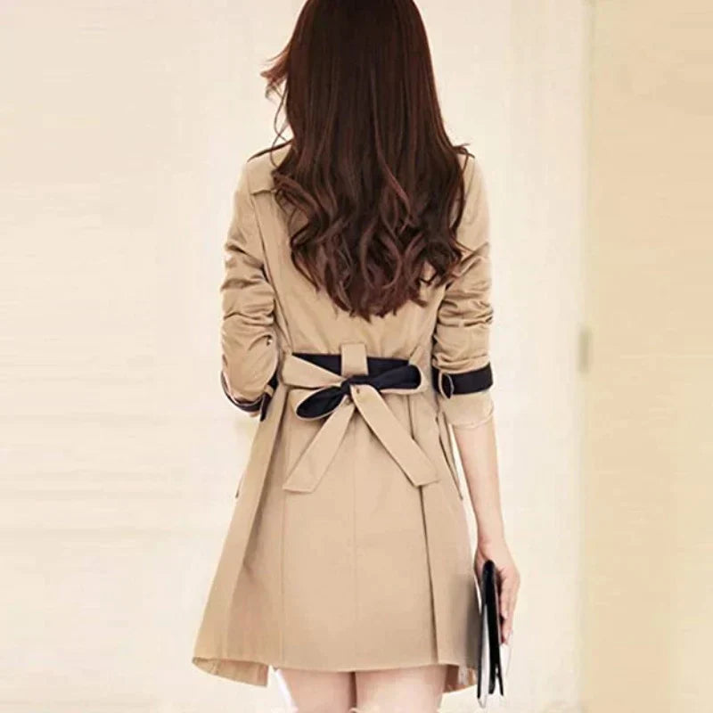 Trenchcoat dames – Elegante lange trenchcoat van hoogwaardige stof voor elke gelegenheid