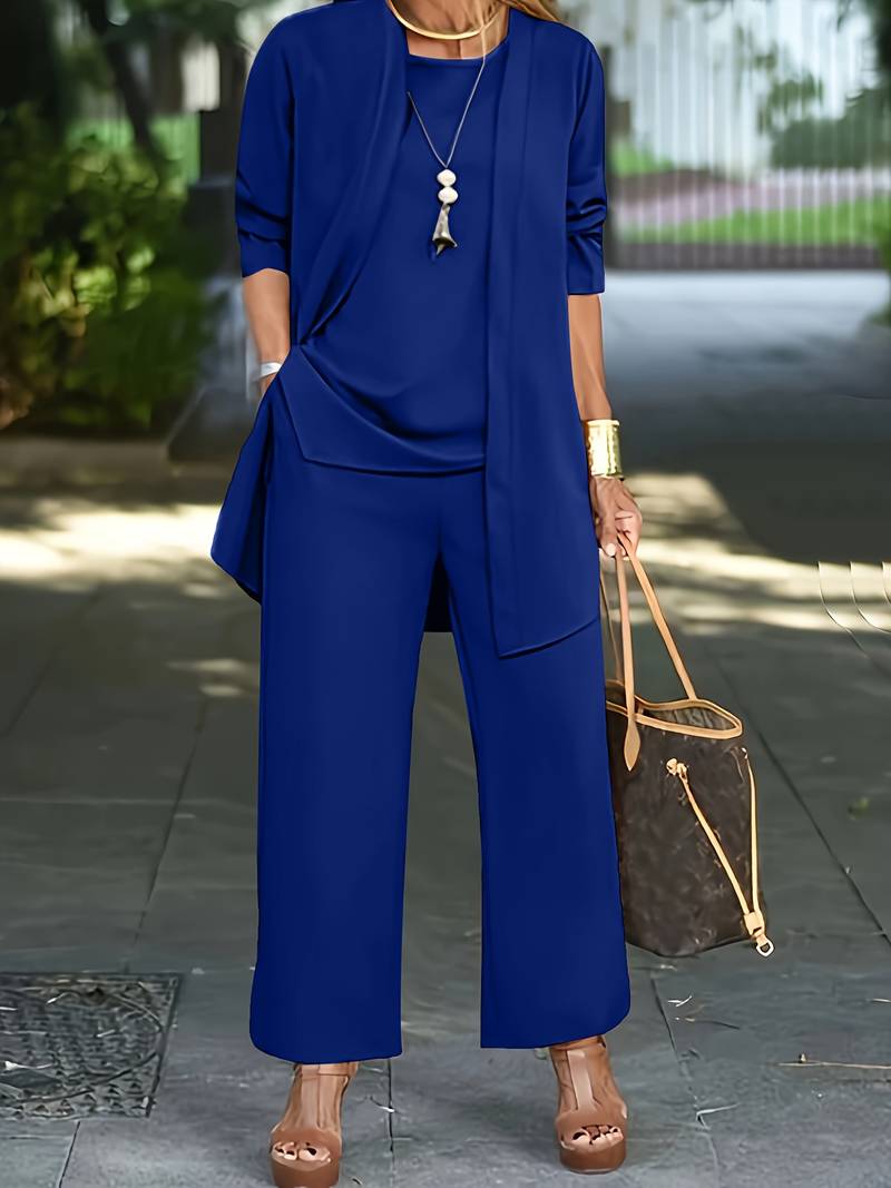 Elegante Dames Ensemble – Drie-delige Outfit voor Feestelijke Gelegenheden