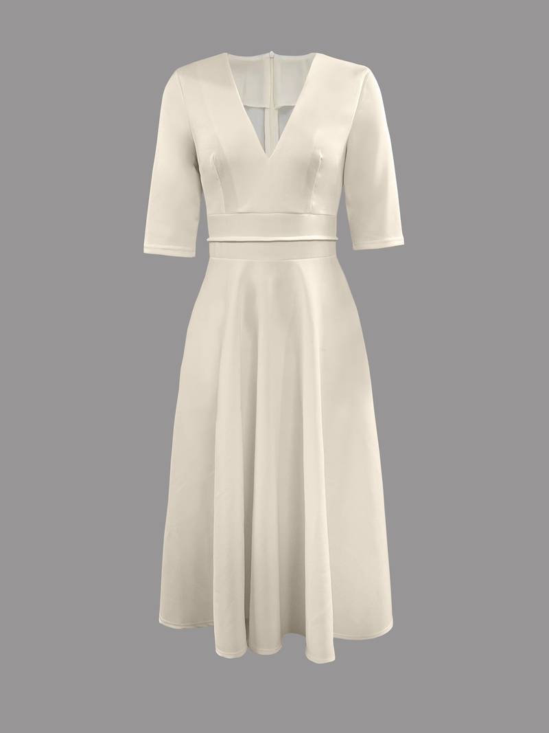 V-hals jurk dames – Elegante jurk voor feestelijke gelegenheden en casual stijl