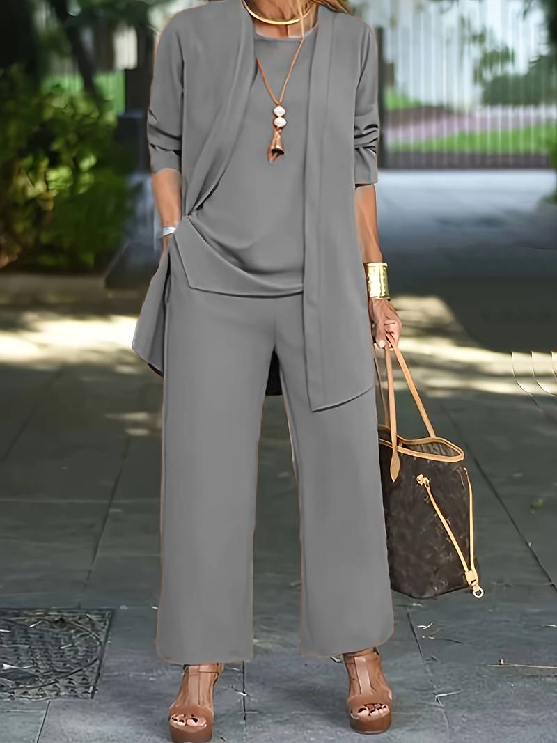 Elegante Dames Ensemble – Drie-delige Outfit voor Feestelijke Gelegenheden