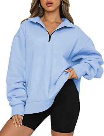 Casual Dames Trui - Zip-up Trui van Ademend Katoen voor Elke Gelegenheid