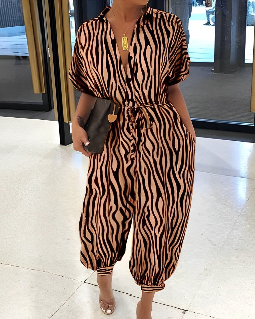 Jumpsuit dames - Elegante knoopspitzenriem met trendy ontwerp voor feesten