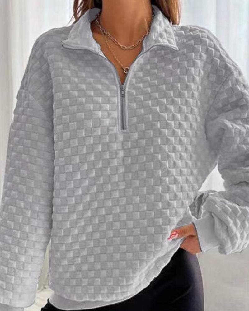 Dames pullover met rits - Comfortabele en stijlvolle trui voor dames