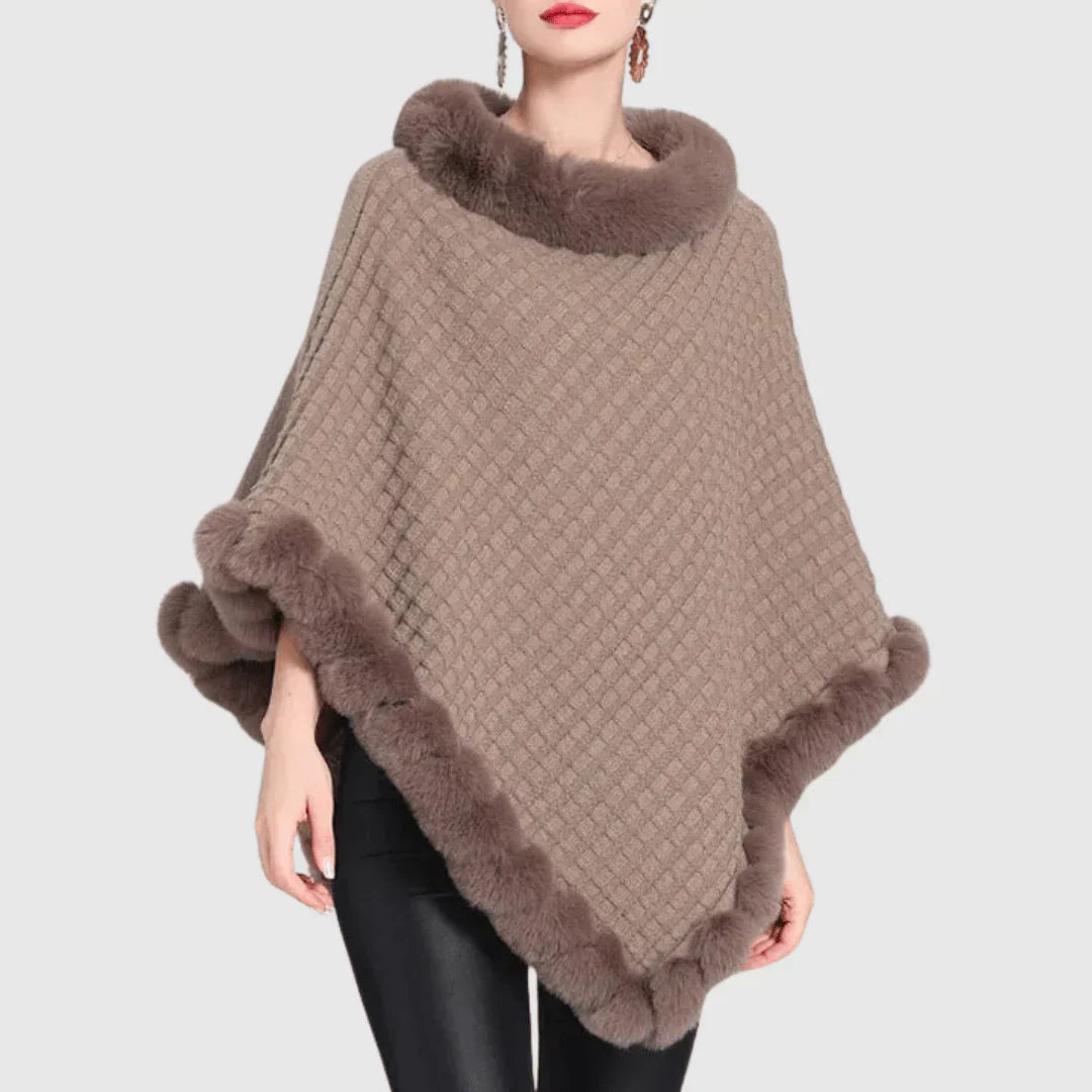 Dames Rollkragenponcho – Stijlvolle en comfortabele poncho van wol voor herfst