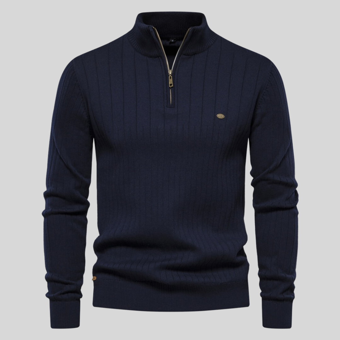 Heren Trui met Rits – Comfortabele en Stijlvolle Trui voor Herfst en Winter