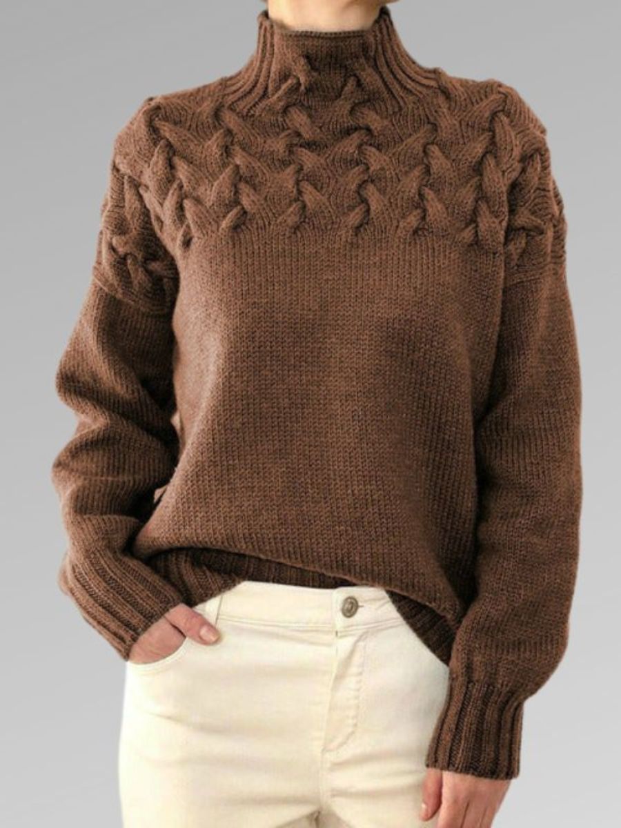 Trui voor dames – Elegante gebreide trui met lange mouwen en zachte stof