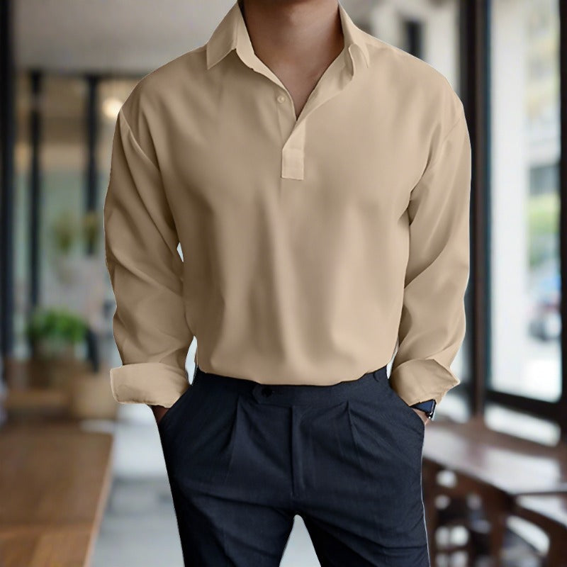 Langarmige Poloshirt Heren – Stijlvolle Poloshirt met Knopsluiting en Comfortabele Pasvorm