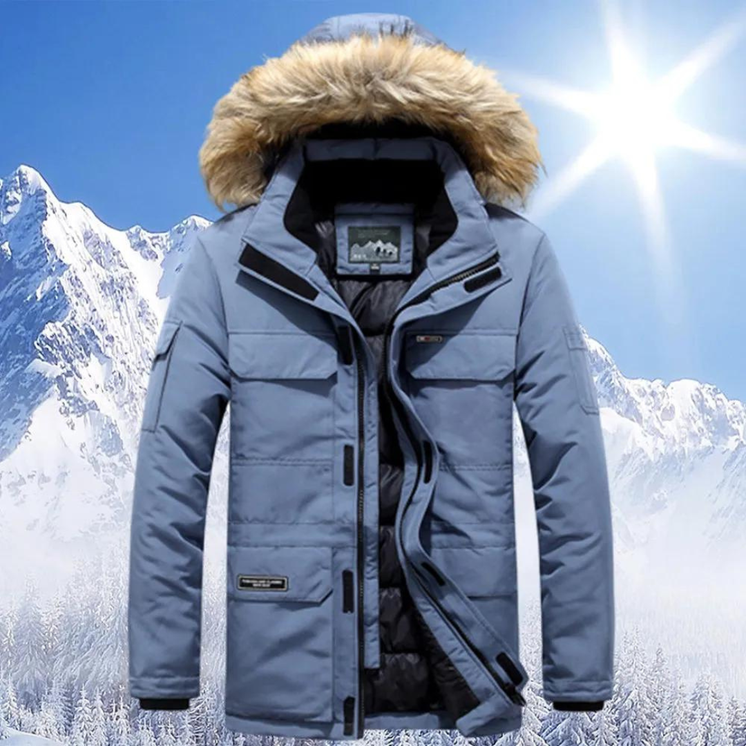 Heren Winter Parka Jas – Warme waterdichte parka met capuchon en zakken