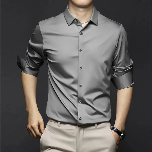 Langarmshirt voor Heren – Kraag T-shirt van Katoen, Casual en Comfortabel