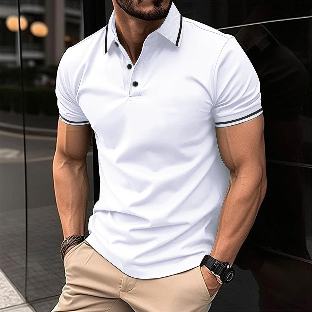 Korte Mouw Polo Hemd Heren – Stijlvol Poloshirt Katoen voor Casual en Sportief Gebruik