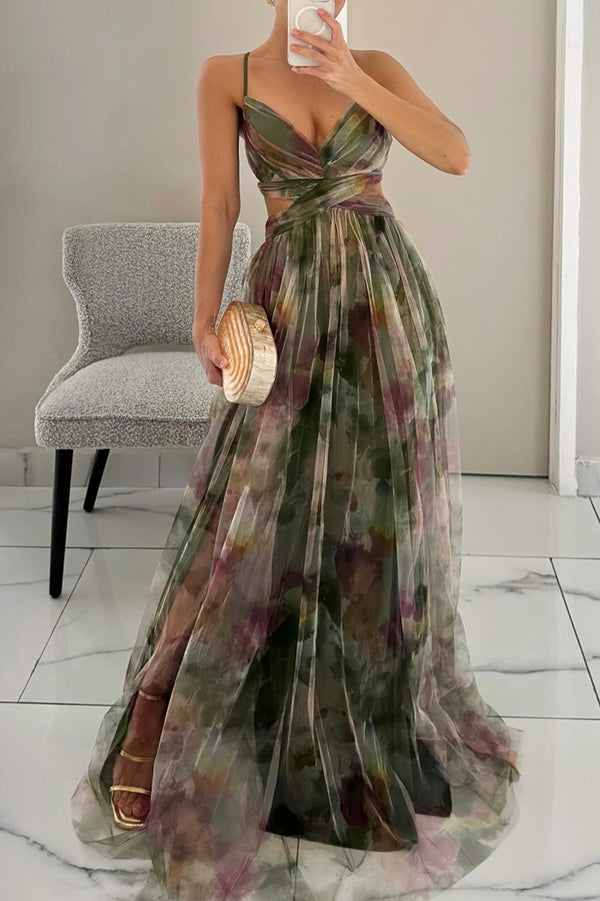 Giselle – Elegante jurk met bloemenprint voor speciale gelegenheden