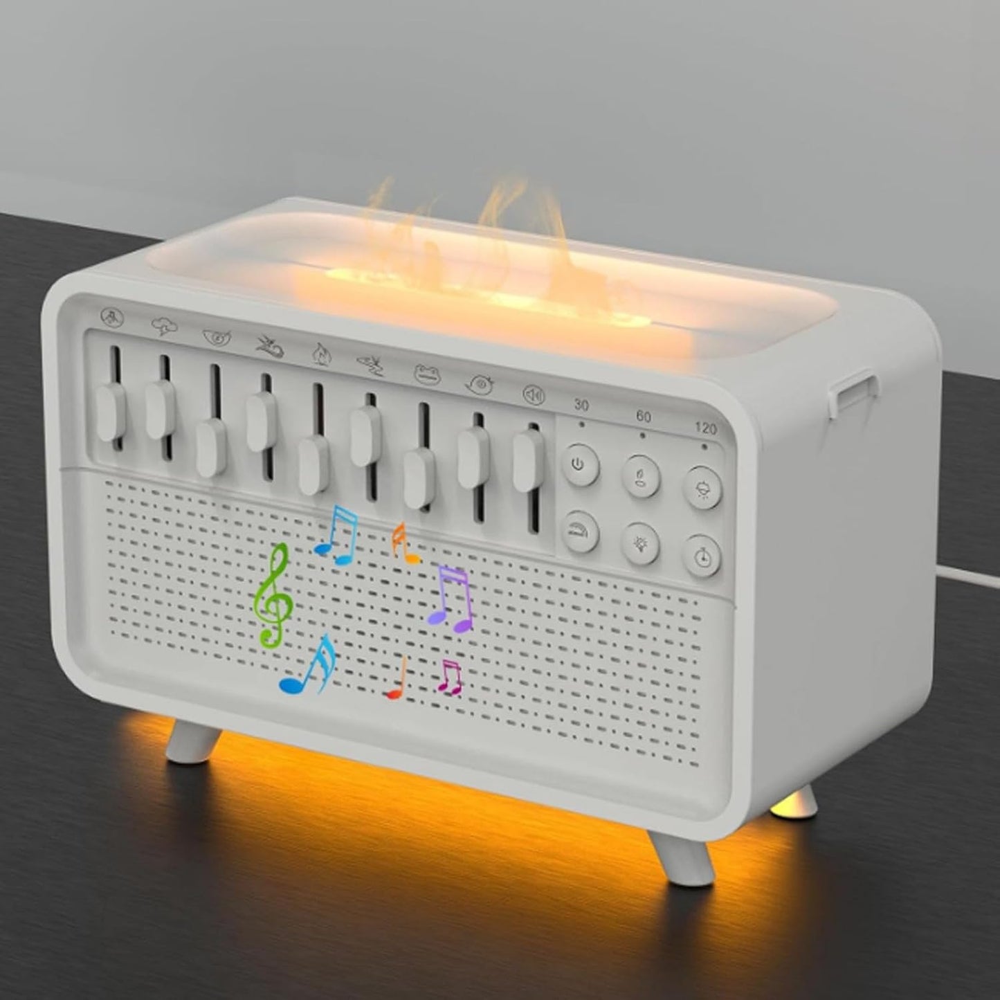 Witte Ruis Machine Luchtbevochtiger Geluidsmachine Diffuser Bluetooth