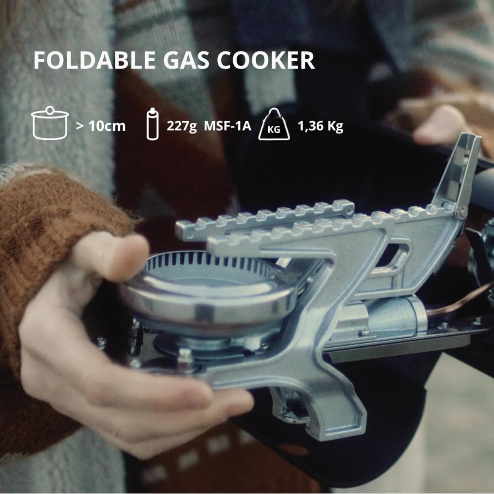 Campingfornuis Gas Butaanbrandstof 3000 Watt Draagbaar RVS