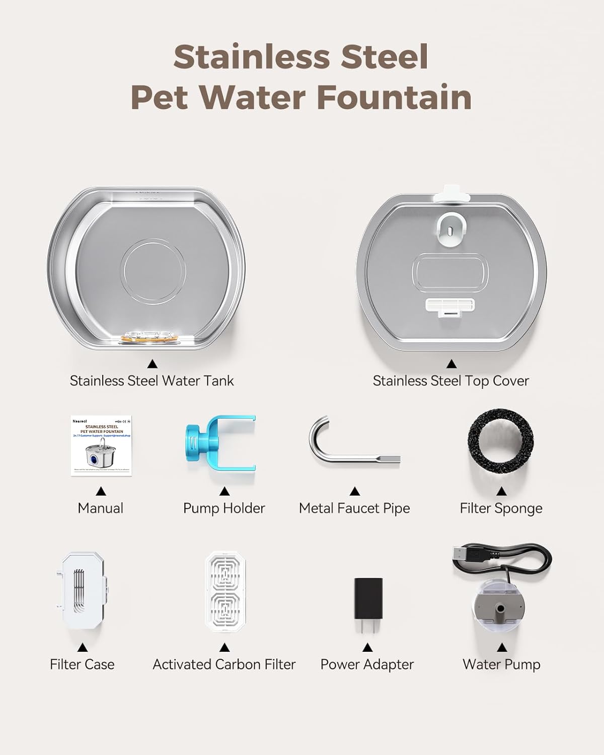 Automatische Kattenwaterfontein Dispenser Drinkbak Huisdier