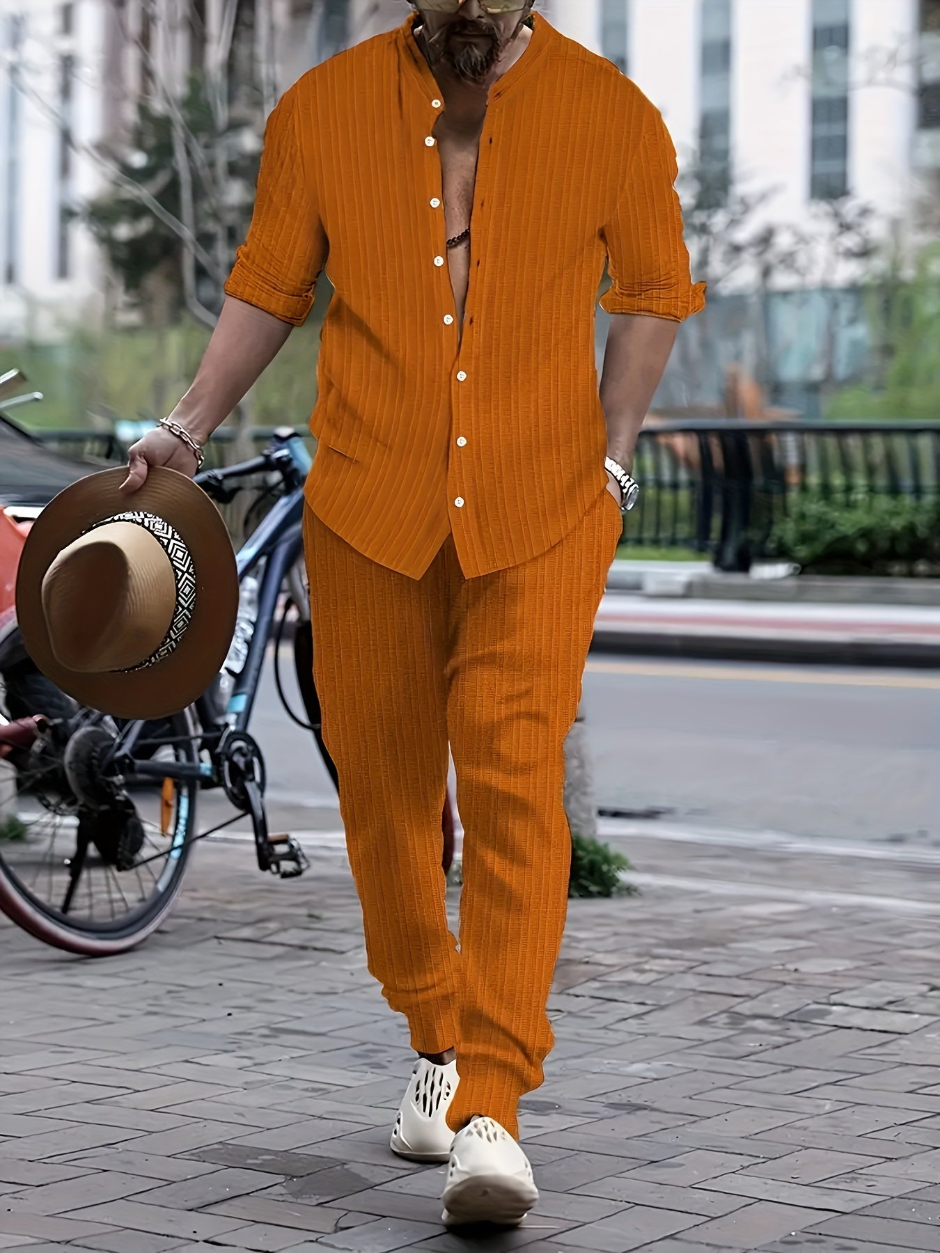 Heren Klassiek Set – Stijlvolle Overhemd en Broek voor Formele Gelegenheden
