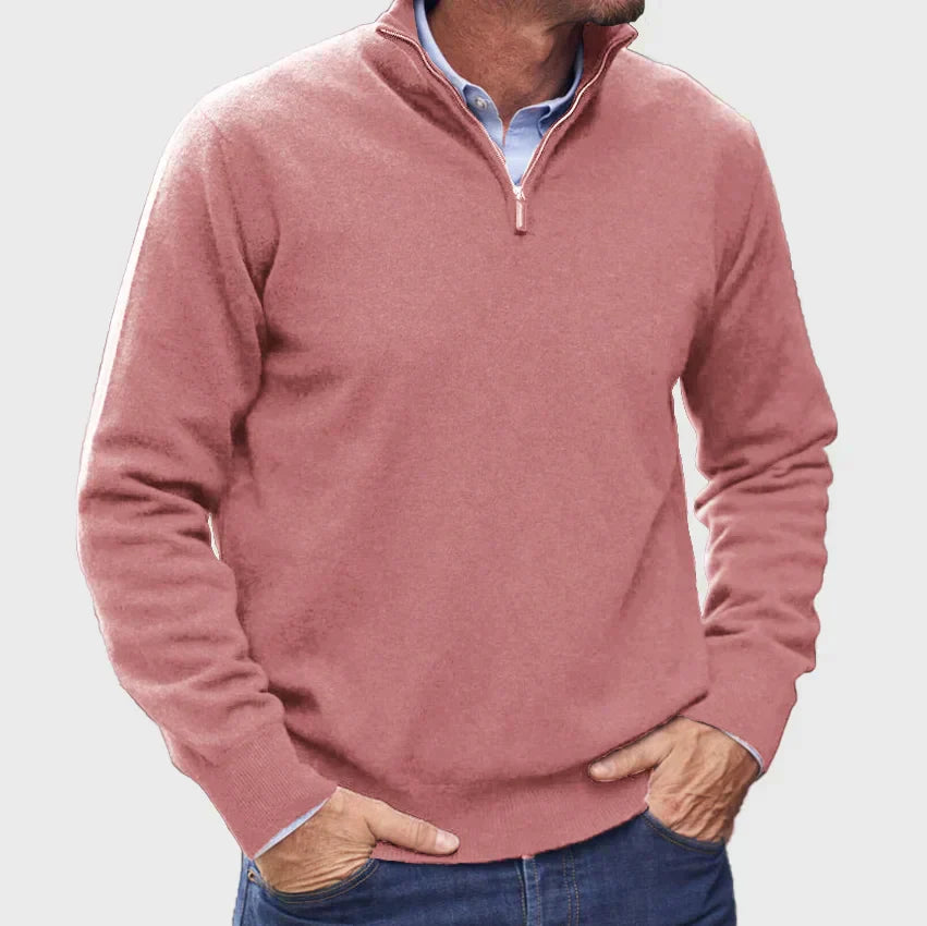 Kasjmieren trui met rits – Italiaanse stijl, luxe en comfortabele trui voor dames