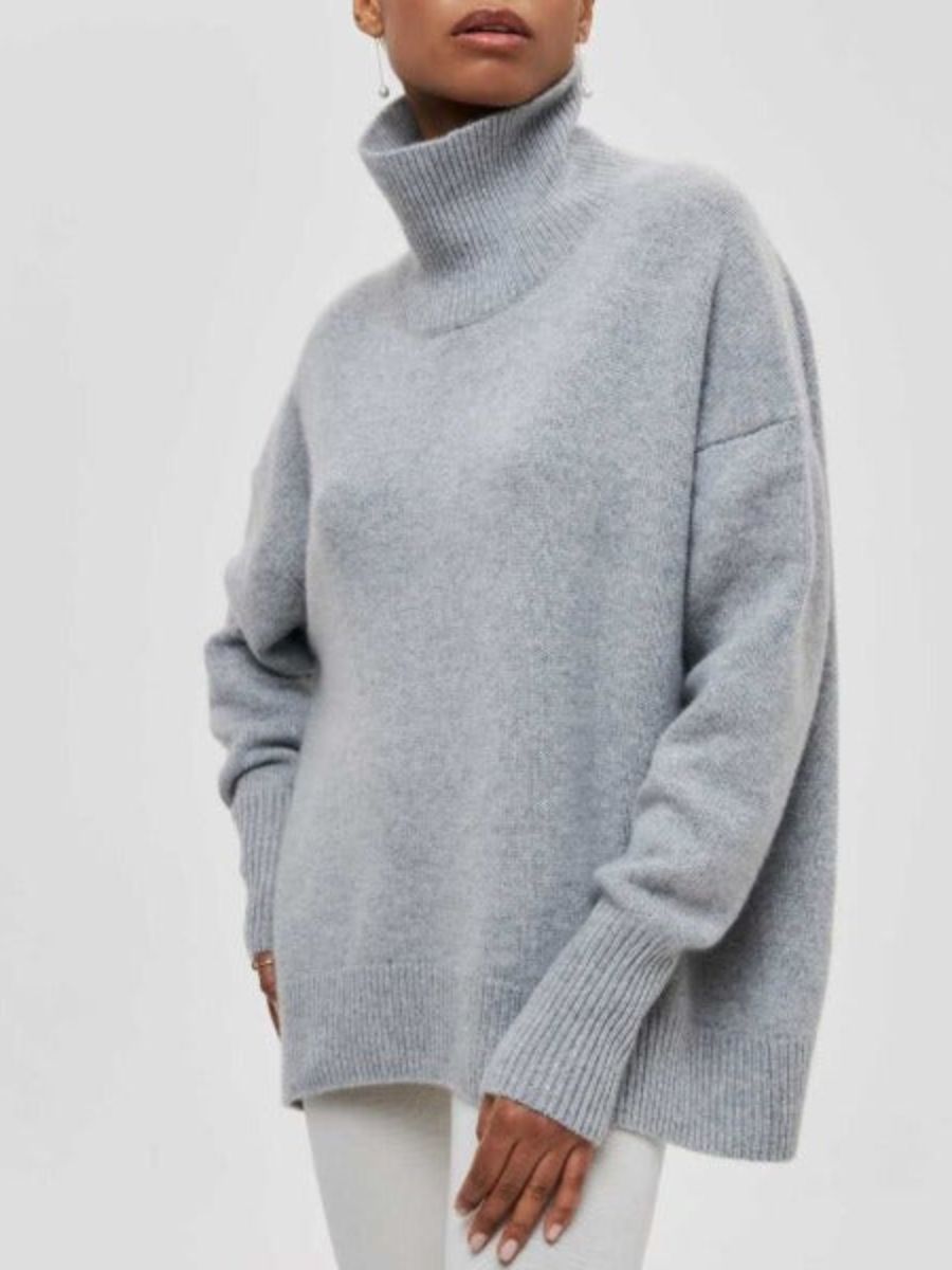 Rollneck trui dames – Warme gebreide trui met lange mouwen en casual stijl