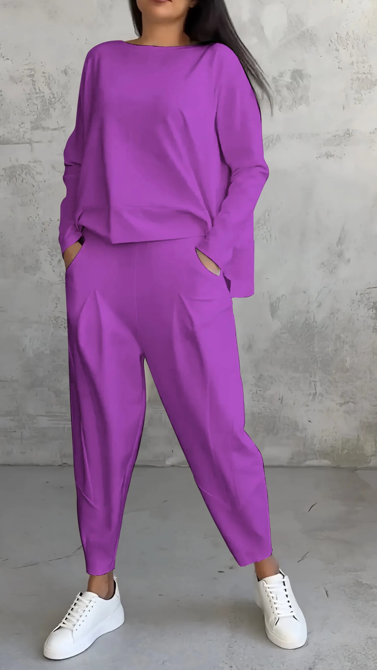 Dames shirt en broek set – Lange mouwen casual outfit voor elke gelegenheid