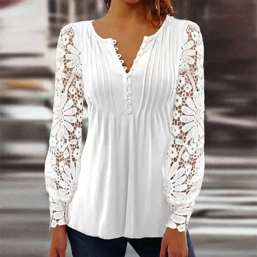 Bloemen-top dames – Elegante bloemenprint blouse met korte mouwen voor zomer
