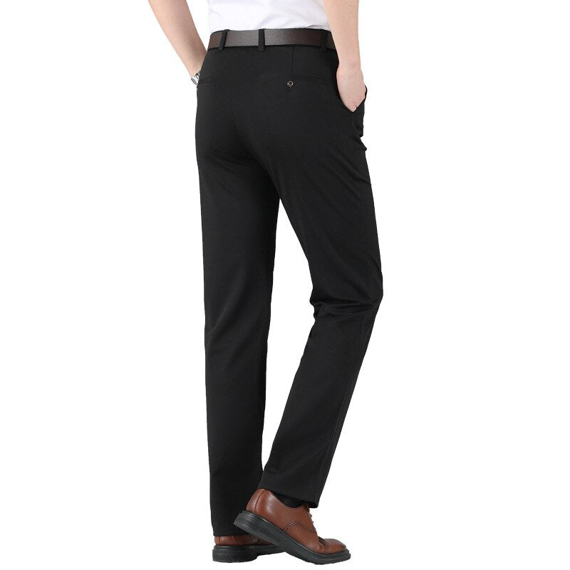 Elastische Pakbroek Heren – Hoge Taille, Comfortabele en Stijlvolle Broek voor Casual en Formele Gelegenheden