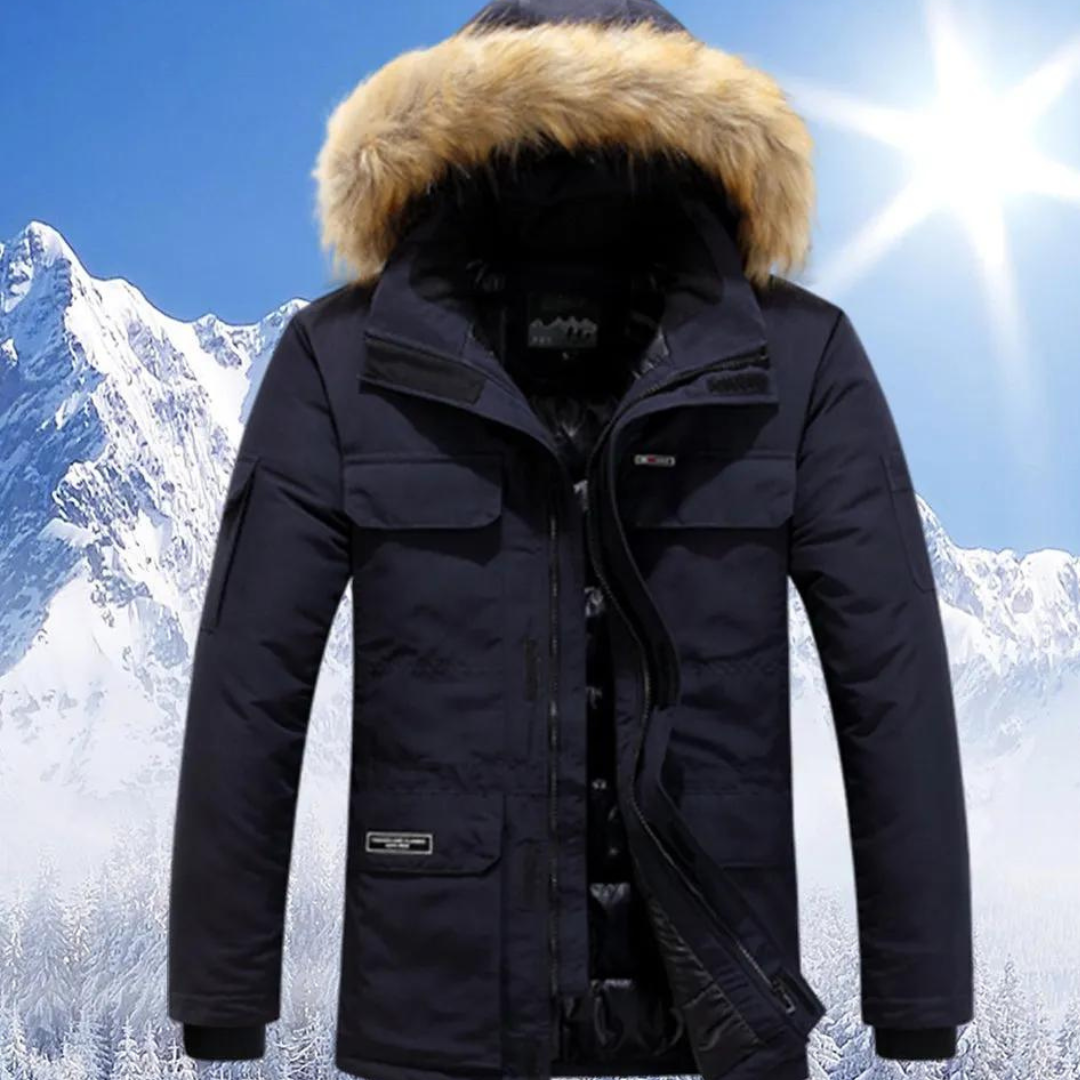 Heren Winter Parka Jas – Warme waterdichte parka met capuchon en zakken